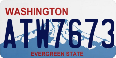WA license plate ATW7673