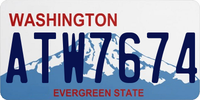 WA license plate ATW7674