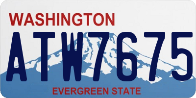 WA license plate ATW7675