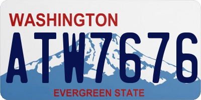 WA license plate ATW7676