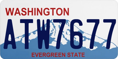 WA license plate ATW7677