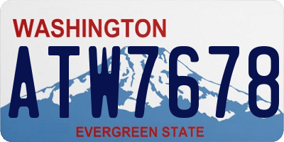 WA license plate ATW7678