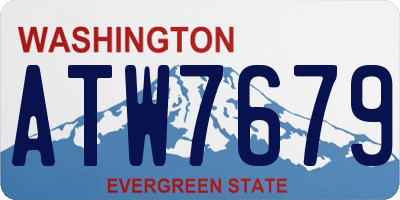 WA license plate ATW7679