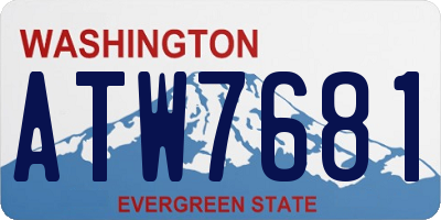 WA license plate ATW7681