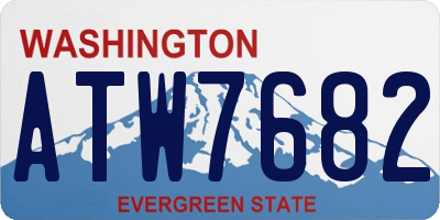 WA license plate ATW7682
