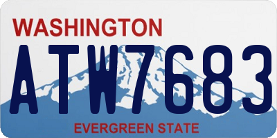 WA license plate ATW7683