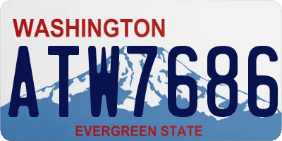 WA license plate ATW7686