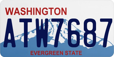 WA license plate ATW7687