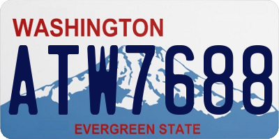 WA license plate ATW7688