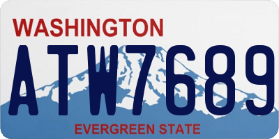 WA license plate ATW7689