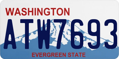 WA license plate ATW7693