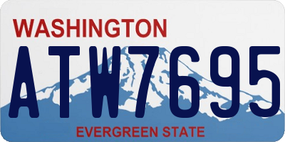 WA license plate ATW7695