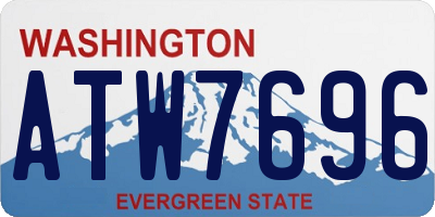 WA license plate ATW7696