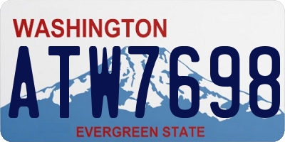WA license plate ATW7698