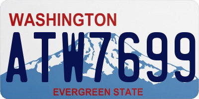 WA license plate ATW7699
