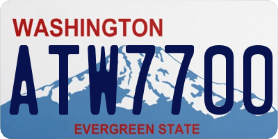 WA license plate ATW7700