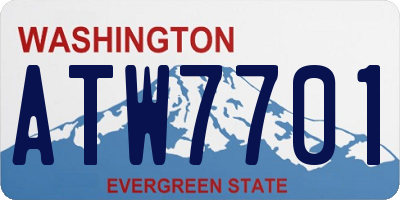 WA license plate ATW7701