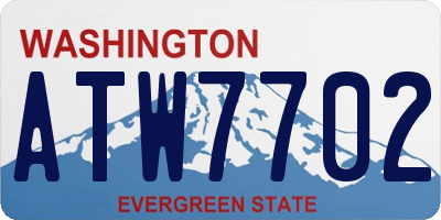 WA license plate ATW7702