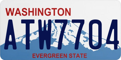WA license plate ATW7704