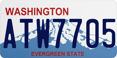WA license plate ATW7705