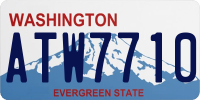 WA license plate ATW7710