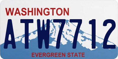 WA license plate ATW7712