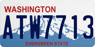 WA license plate ATW7713