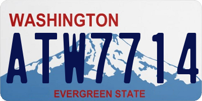 WA license plate ATW7714