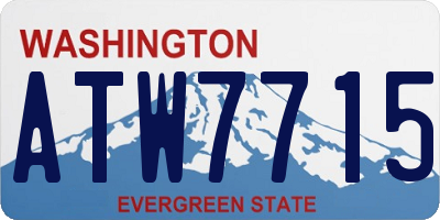 WA license plate ATW7715