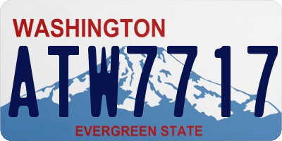 WA license plate ATW7717