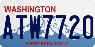 WA license plate ATW7720