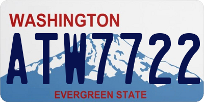 WA license plate ATW7722