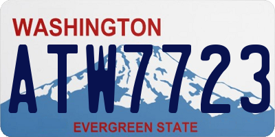 WA license plate ATW7723