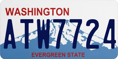 WA license plate ATW7724