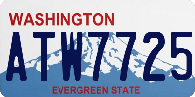 WA license plate ATW7725