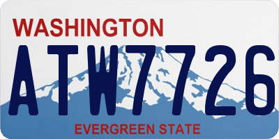 WA license plate ATW7726