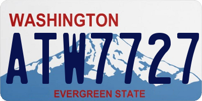WA license plate ATW7727