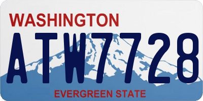 WA license plate ATW7728