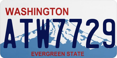 WA license plate ATW7729