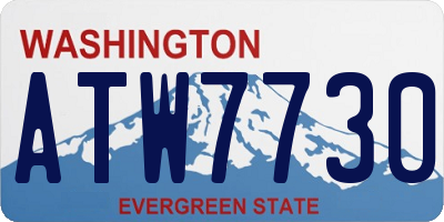 WA license plate ATW7730