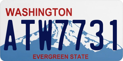 WA license plate ATW7731