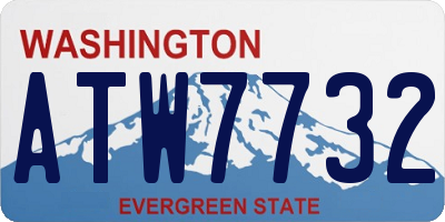 WA license plate ATW7732