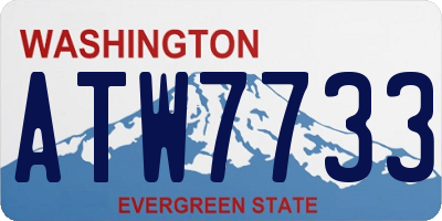 WA license plate ATW7733