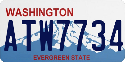 WA license plate ATW7734