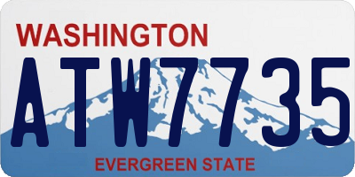 WA license plate ATW7735