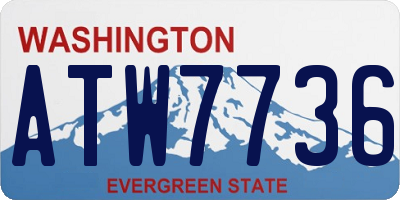 WA license plate ATW7736