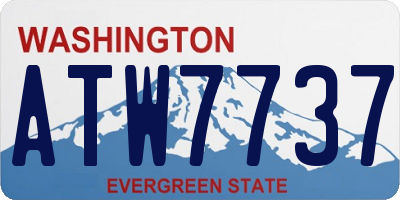 WA license plate ATW7737