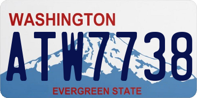 WA license plate ATW7738