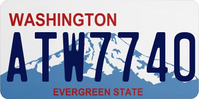 WA license plate ATW7740