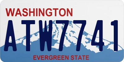 WA license plate ATW7741